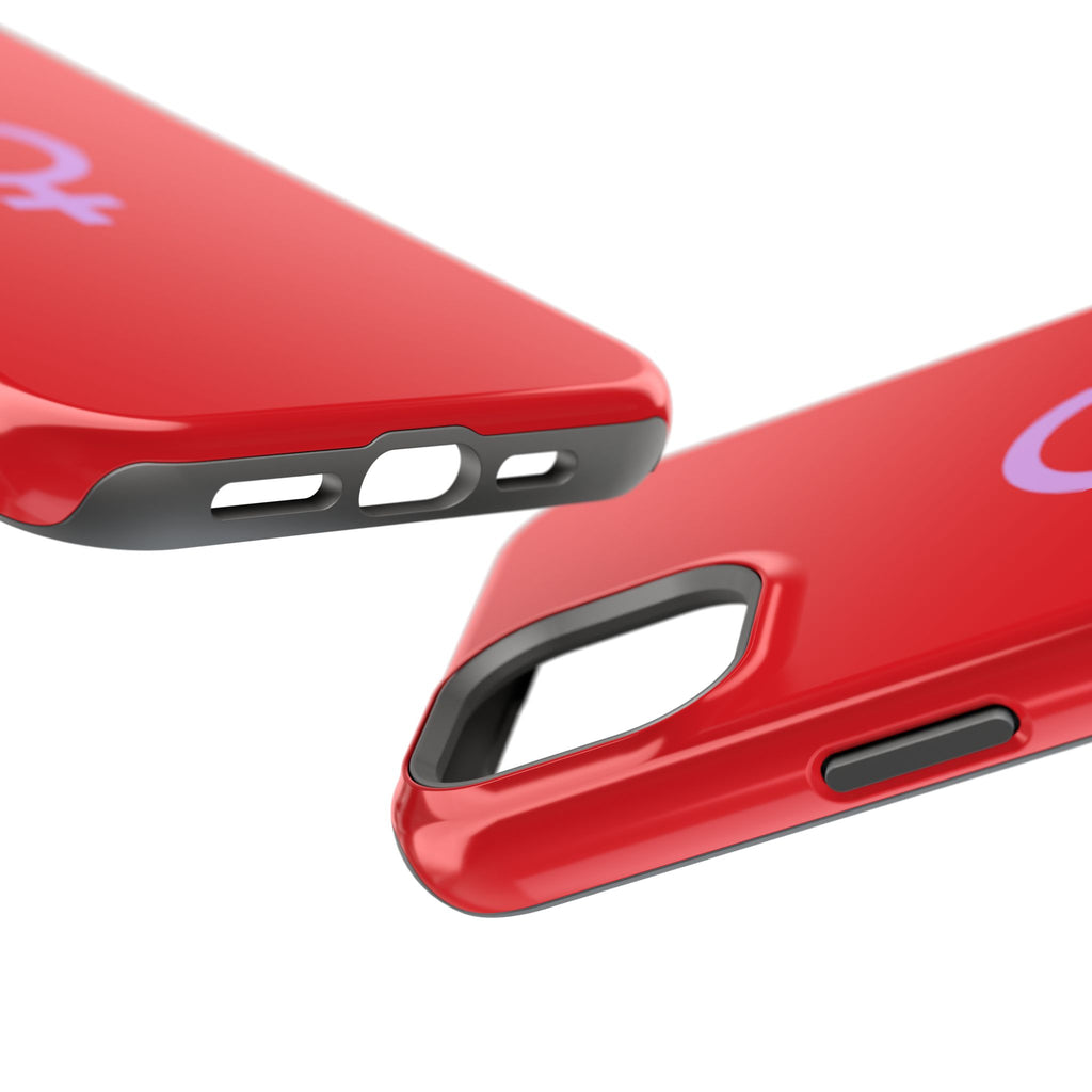 Venus Female Symbol phone case | Impact-Resistant Case, Red