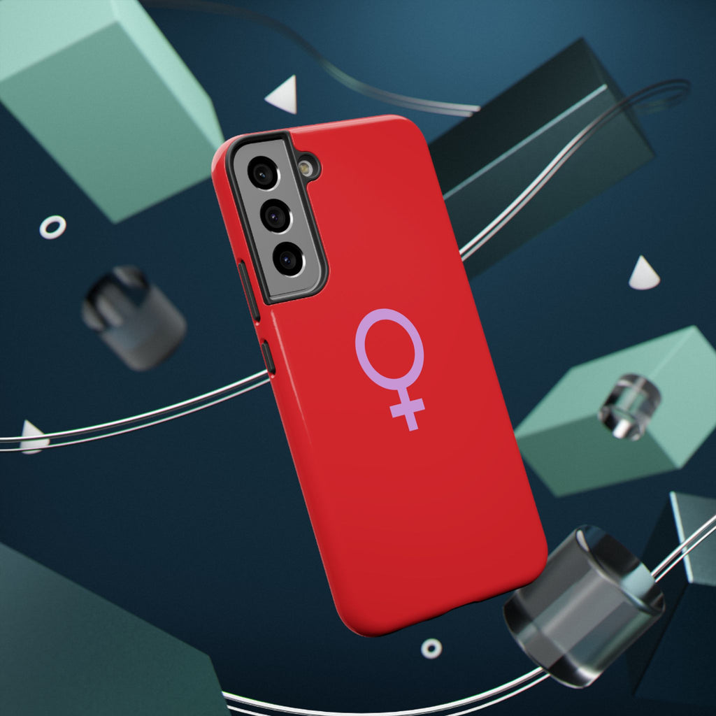 Venus Female Symbol phone case | Impact-Resistant Case, Red