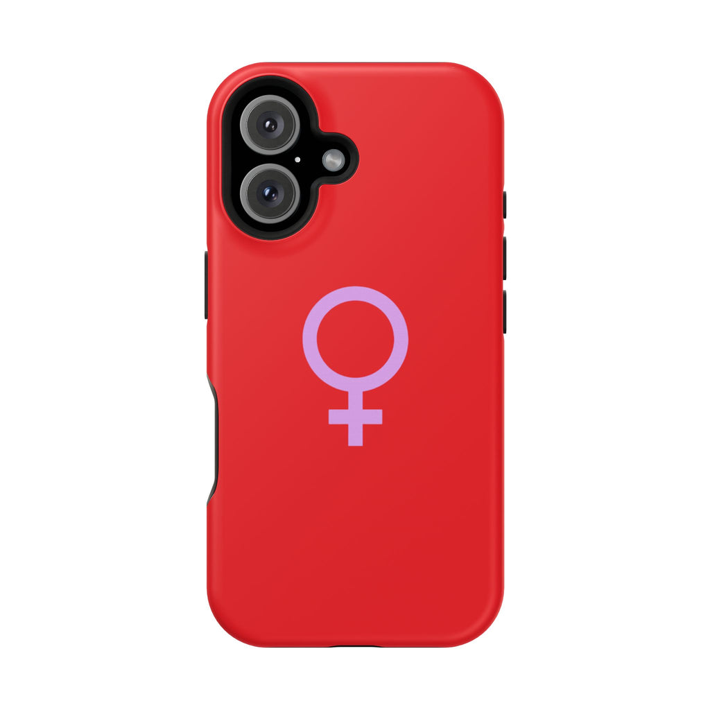 Venus Female Symbol phone case | Impact-Resistant Case, Red