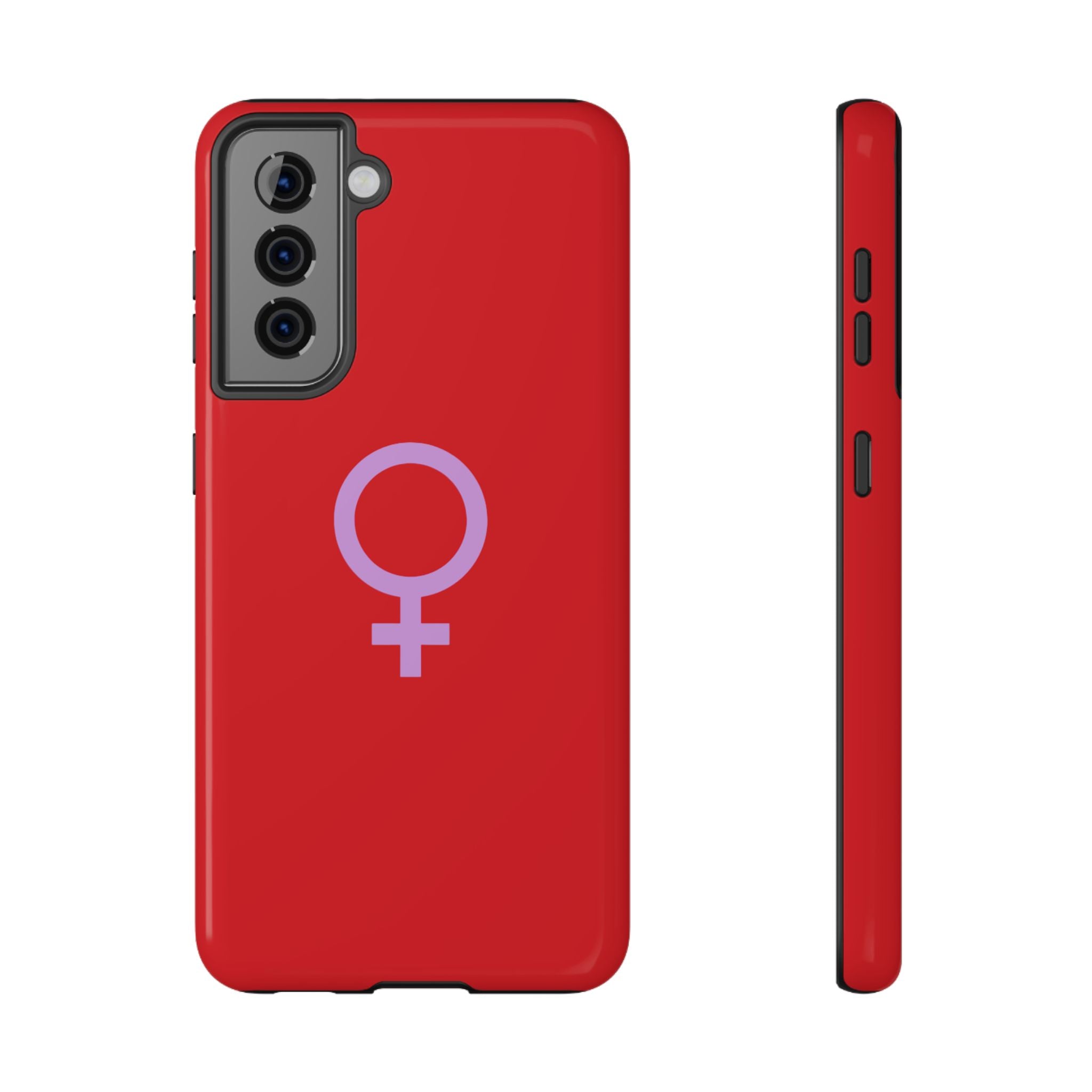 Venus Female Symbol phone case | Impact-Resistant Case, Red