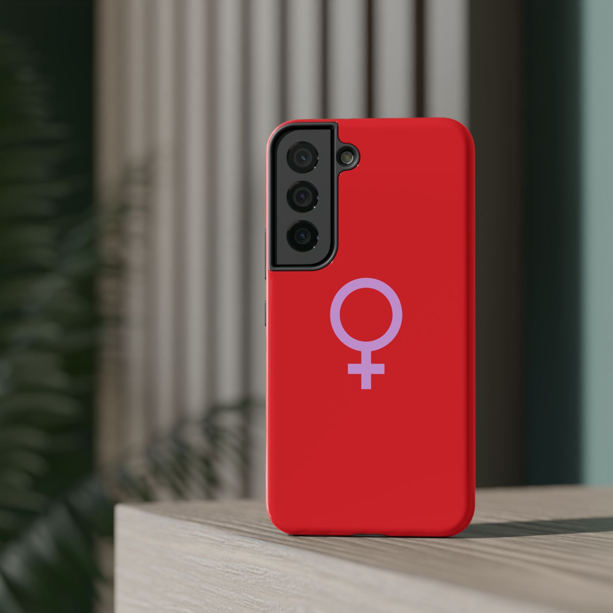 Venus Female Symbol phone case | Impact-Resistant Case, Red