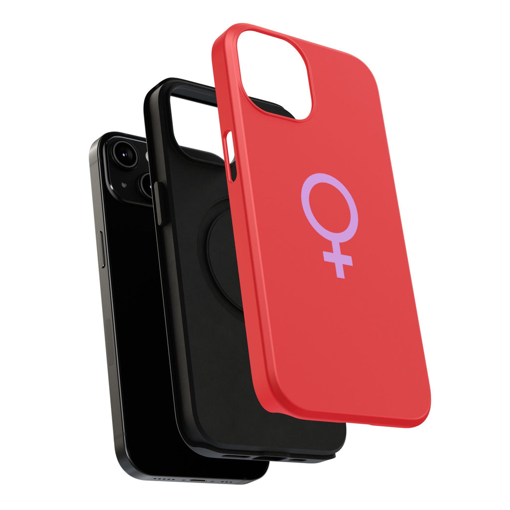 Venus Female Symbol phone case | Impact-Resistant Case, Red