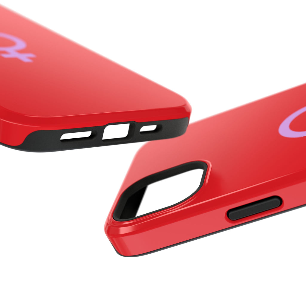 Venus Female Symbol phone case | Impact-Resistant Case, Red