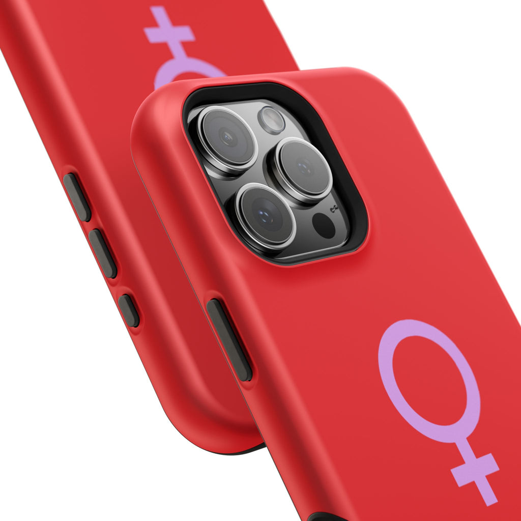 Venus Female Symbol phone case | Impact-Resistant Case, Red