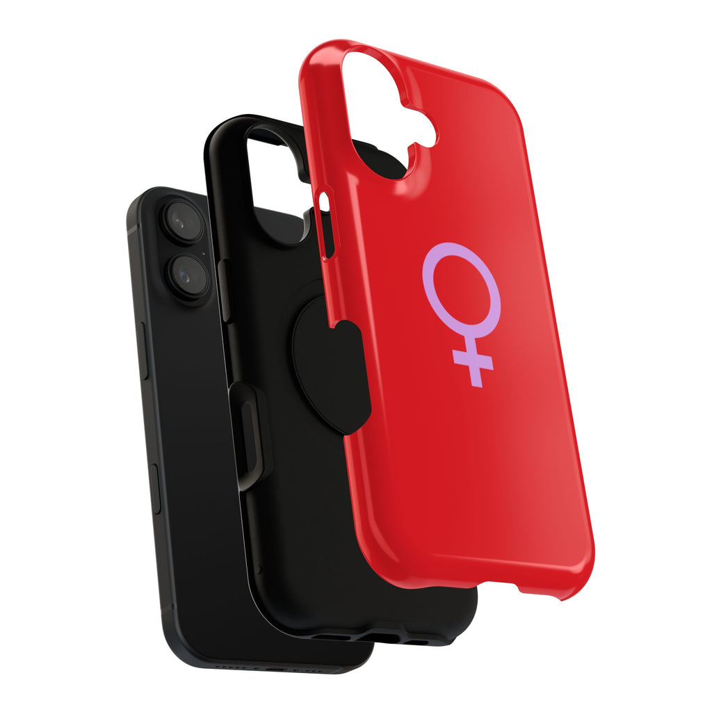 Venus Female Symbol phone case | Impact-Resistant Case, Red