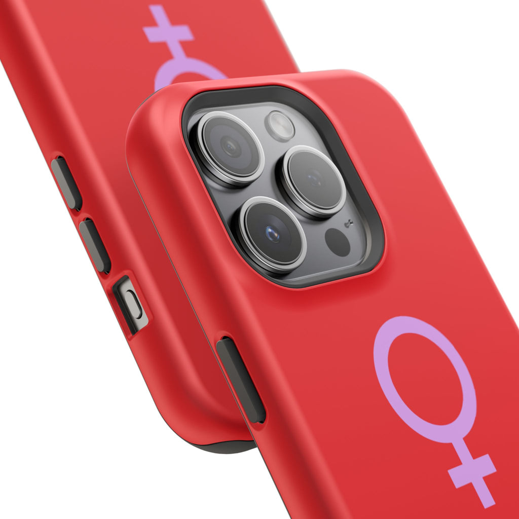 Venus Female Symbol phone case | Impact-Resistant Case, Red