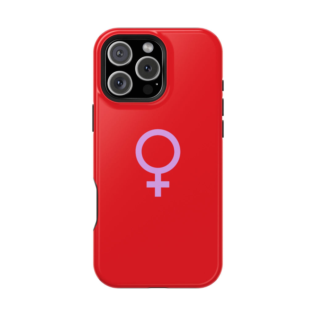 Venus Female Symbol phone case | Impact-Resistant Case, Red