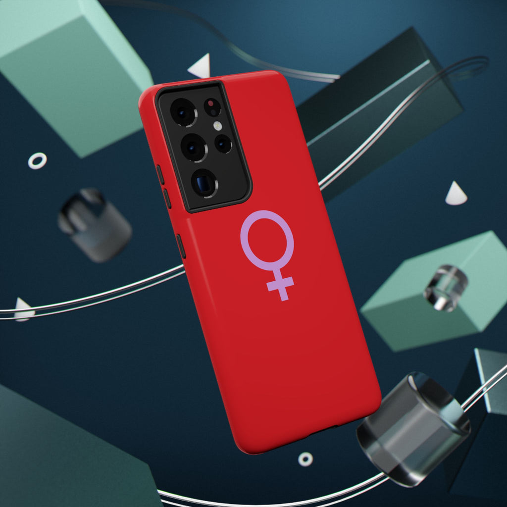 Venus Female Symbol phone case | Impact-Resistant Case, Red