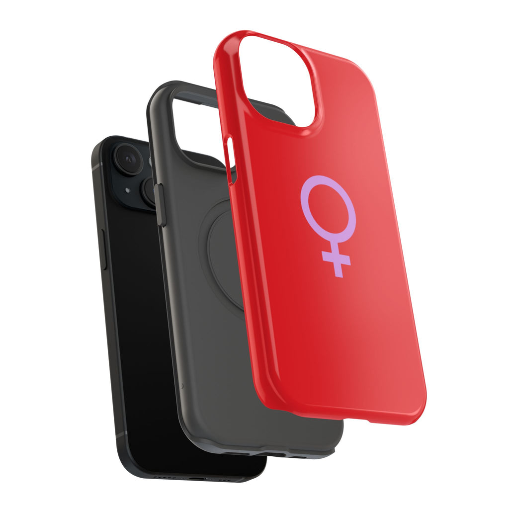 Venus Female Symbol phone case | Impact-Resistant Case, Red